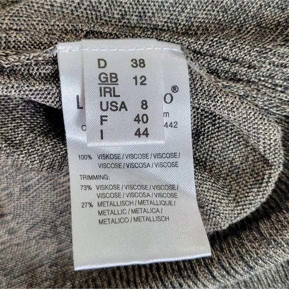Luisa Cerano Women's Gray Crew Neck Long Sleeve Pullover  Size 8 - Picture 8 of 10